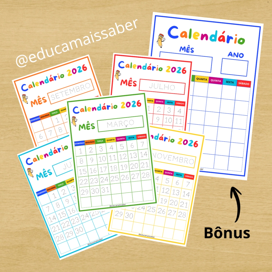 Calendário Pontilhado 2026
